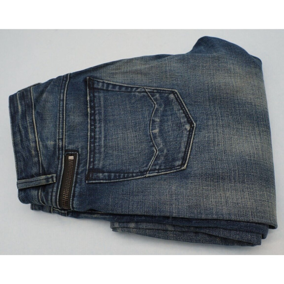 Cult of Individuality JAPANESE SELVEDGE DENIM GREASER STRAIGHT 38x32 DISTRESSED - Picture 6 of 10